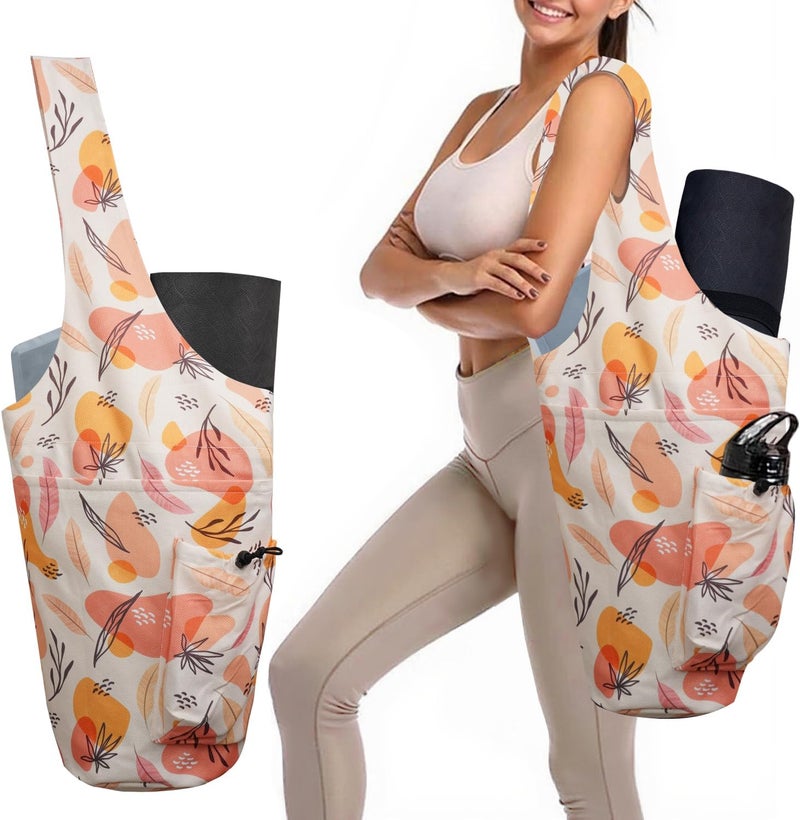saniwu Yoga Mat Bag Carrier for Women Workout Large Waterproof with Zipper Pocket, Keychain and Wide Shoulder Straps - Image 1